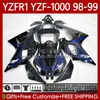 yamaha yzf-r1 yamaha yzf-r1 yzf1000 yzf r 1 1000 cc yzfr1 98 99 00 01 bodywork 82no.93 yzf r1 1000cc 1998 1999 2000 2001 YZF-1000 98-01 푸른 불길 오토바이 바디 키트