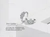 100% Original 925 anillo de plata sólida conexión escalonada 6mm 1ct CZ Zirconia anillos de compromiso de boda para mujer joyería fina regalo XR445