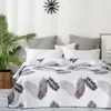 Bedding Simple Leaves Print Cotton Polyester Bedspread Coverlet/Bed Cover Quilt Coverlet Summer Blanket 15 colors available #sw LJ201016