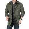 Mäns Jackor 2021 Design Mens Green Spring Autumn Cargo Outdoor Sport Casual Army Kläder Varumärke Vindskyddad Vattentät