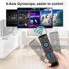 T1 MAX Afstandsbediening 2.4G Wireless Fly Air Mouse Gyroscoop Spraaktoetsenbord voor Android TV Box X88 PRO H96 MAX T95 X96 MAX