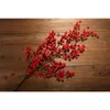 90cm PE Berry Fruit Plante Baies artificielles Branches de cerisier rouge Fleur de Noël décoratif Y201020