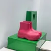 Wholesale top quality candy color big head rain boots luxury designer thick-soled short tube waterproof avocado Chelsea Martin boots size 35-40