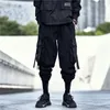 2020 Çok Cep Kargo Pantolon Erkekler Harajuku Hip Hop Streetwear Joggers Adam Elastik Bel Sweatpants Techwears