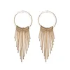 Fashion Tassel Round Hoop Earrings Stud Female Alloy MultiFunction Dangling Luxury Jewelry Birthdays Weddings Mother Day Gift6012444