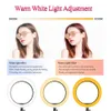6 Inch Desktop Ring Light With Arm Stand Ringlight Tabletop Clamp Studio Light 26Cm For Photo Potrait Live Streaming Youtube
