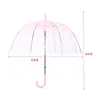 Romantischer transparenter, klarer Blumen-Blasenkuppel-Regenschirm, halbautomatisch, für Wind und starken Regen 201112