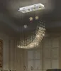 Creative dining room restaurant crystal chandelier simple modern living room crystal ceiling lamp LED bar table lighting