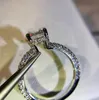 Anillo de joyería de compromiso de boda DB para mujer, anillo de diamante de boda de Plata de Ley 925 para mujer, regalo de joyería
