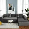 Gruby aksamitna elastyczna solidna sofa pokrowce na salon antypoślizgowy zachować ciepłą stretch L-kształt leżuchu Slipcover 201222