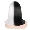 Detta är agerande syntetiskt peruk med lugg blandar färgsimulering Human hår cosplay peruker perruques för vita svarta kvinnor e4758424443