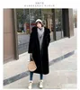 Winter Women Faux Rabbit Coat Luxury Long Fur Fur Coat Lourse Loose Frait Overdal