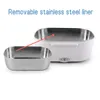 12V 110V 220V Portable Electric Lunch Box 2 in 1 Car& Home US Plug/EU Plug Stainless Steel/Plastic Food Container Lunchbox T200710