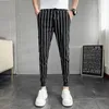 Mode Été Mince Pantalon rayé Hommes Brand New Slim Fit Hip Hop Mens Casual Harem Pantalon Streetwear Joggers Hommes Pantalon 34 201110