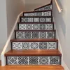 yazi 6PCS Removable Step Self-Adhesive Stairs Sticker Ceramic Tiles PVC Stair Wallpaper Decal Vinyl Stairway Decor 18x100CM 201201278W