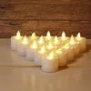 Candele LED Confezione da 6 Candele senza fiamma a LED bianche calde Alimentate a batteria Fiamma danzante Lampada da tè alimentata a batteria per uso domestico T200601