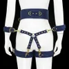 Bdsm bondage lederen been body riem harnas riem taille kooi sexy erotische jarretel paar flirten lingerie set