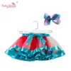 En stock 11 couleurs bébé filles robe de tutu bonbon arc-en-ciel couleurs bébés jupes avec ensemble de bandeaux pour enfants robes de danse tutus9705119