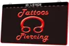 LS1628 Tatuagens Piercing Anel Body Shop 3D LED Sinal de Luz de Luz Atacado