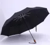 Umbrellas Genuine Brand Large Folding Umbrella Rain 1.2 Meters Business Men Automatic Windproof Male Parasol Dark Blue And Black 220929