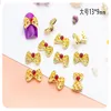 NAR003 1PC Mini Big Size Bow-vormige nagels Steentjes Kleurrijke Crystal Nail Accessoires DIY Nail Art Decoraties