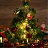 ぶら下がっているライトが付いているDIYの卓上のクリスマスツリーぶら下がっている飾りの家のオフィスの教室の装飾30cm / 11.8inch JK2010XB