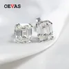 Oevas Classic 925 Sterling Zilver Gemaakt edelsteen Diamanten Oorbellen Oor Studs Bruiloft Bruid Fijne Sieraden Groothandel 220125