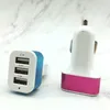 Triple USB Car Charger Adapter 2.1A Metal Car-Charger Mobile Phone USB Socket 3 Port Car-Charger for Samsung S8 Iphone