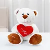 Serce Bear Bow Tie Pluszowa lalka Śliczna kreskówka misy niedźwiedź Valentine S Prezent Pluszowe zabawki 25 cm