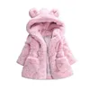 소녀를위한 가짜 모피 코트 어린이 의류 새로운 겨울 소녀 모직 스웨터 아기 소녀 모피 패딩 재킷 두꺼운 자켓 코트 201102