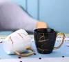 Tasses nordiques vent léger luxe en marbre doré tasse de café mate mate mate en céramique Amazon Crosson-border tasses