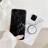 Marble Stone Phone Case for iPhone 12 11 Pro XS MAX XR X 8 7 6S Plus Soft TPU cases with Bracket Holder