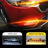 1 pareja LED luces de funcionamiento diurna Lámpara de niebla DRL con señal de giro Noche Azul para Mazda CX-5 CX5 CX 5 2017 2018 2019 2020 2021