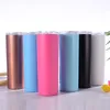 Skinny Tumbler Multicolor 20oz Rostfritt Stål Dubbelvägg Vakuum Vin Tumblers Isolerad Kaffekopp Med Straw Party Bröllop Tillbehör