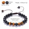 Joga 8mm Lava Rock Zroszony Strand Bransoletka Tygrys Eye Turkusowy Essential Oil Dyfuzor Koraliki Bransoletki Dla Kobiet Mężczyzna Biżuteria Will Will I