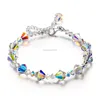 Women iridescence Rainbow diamond bracelet woman bracelets crystal charm bracelet fashion jewelry gift will and sandy