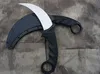 최고 품질의 호랑이 Karambit 나이프 발톱 knifes vg1 새틴 블레이드 Kraton 손잡이 칼 kydex와 전술적 칼