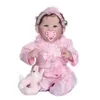 NPK 55CM hand rooted hair soft body100% handmade detailed painting collectibles art doll reborn baby adorable weighted soft body LJ201031