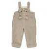 Winter Baby Jungen Mädchen plus Fleece warme Overalls Mode All-Match Kleinkind Kinder süße Tasche Bär Hosen Kinder Latzhose 201128