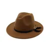 Hoedje Hoed voor vrouwen brede muts vrouwelijke hoeden vrouwelijke hoeden vrouw jazz panama caps dame vilt fedora caps meisjes trilby chapeau winter mode-accessoires nieuw