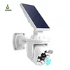 Solar Spotlight Simulation Surveillance Camera Solar Lights 18 LEDs PIR Motion Sensor 3 Modes for Garden Front Door Garage Security Light