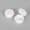 100 x 5 g durchsichtige weiße Mini-Q-Box mit Knopf, kleiner Topf, auslaufsichere Cremetiegel, leere Make-up-Behälter, Kunststoff-Kosmetik-Probenflaschen, bitte bestellen