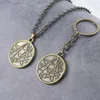 Cthulhu Mythe Collier Necronomicon Culte Clan Mythe Cosmos Symbole Étoiles Univers Pendentif Collier pour Femmes Hommes Ras Du Cou Porte-clés15598277