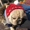 Chapeau de chien d'hiver Chapeaux pour animaux de compagnie de Noël Accessoires pour chiens Chapeau de chiot en laine avec boule Chapeaux pour petits chiens Bouledogue français Produits pour animaux de compagnie 201028