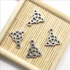 Wholesale Lot 100pcs triangle Antique Silver Charms Pendants Jewelry Making Bracelet Necklace Earrings 16*15mm DH0851