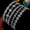 Mode Cubic Zirconia Crystal Headbands för kvinnor Bröllop Hår Tillbehör Kronor Brud Smycken Party Pearl Tiaras Present 220217