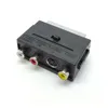 Adattatore Scart AV Blocco a 3 Svideo composito Phono RCA con interruttore inout per TV DVD VCR5761695