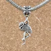 100pcs/lot Dangle Antique Silver Flamingo Charm Pendant For Jewelry Making Bracelet Necklace DIY Accessories 12x35mm A-272a