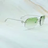 2023 نظارات مصممة جديدة الماس مصمم أزياء النظارات الشمسية الكلاسيكية للرجال إكسسوارات قيادة المعادن ظلال النظارات