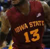 كرة السلة في الكلية ترتدي مخصصة Iowa State Cyclones Jersey NCAA College 22 Haliburton 0 Blake Hinson 4 George Conditt IV 45 Rasir Bolton 3 Tre Jackson 14